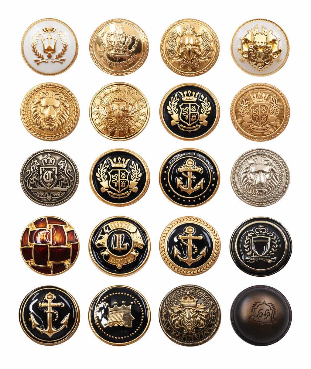 Luxury Suit Buttons & Metal Crests
