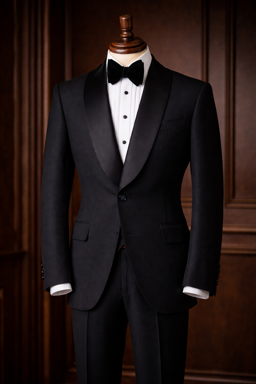 Classic Black Wool Suit - Bespoke Tailoring in Jeddah